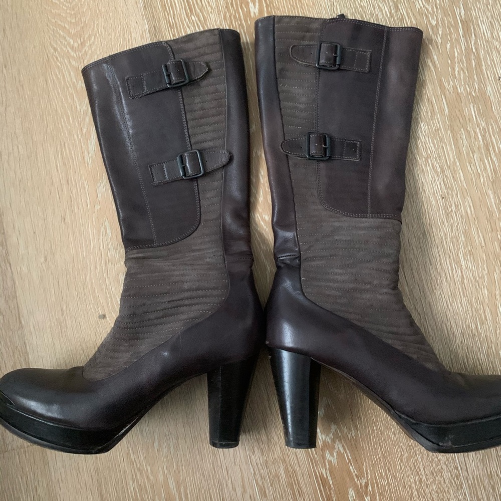 Leather high boots